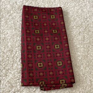 Vintage Geometric Patterned Silk Pocket Square